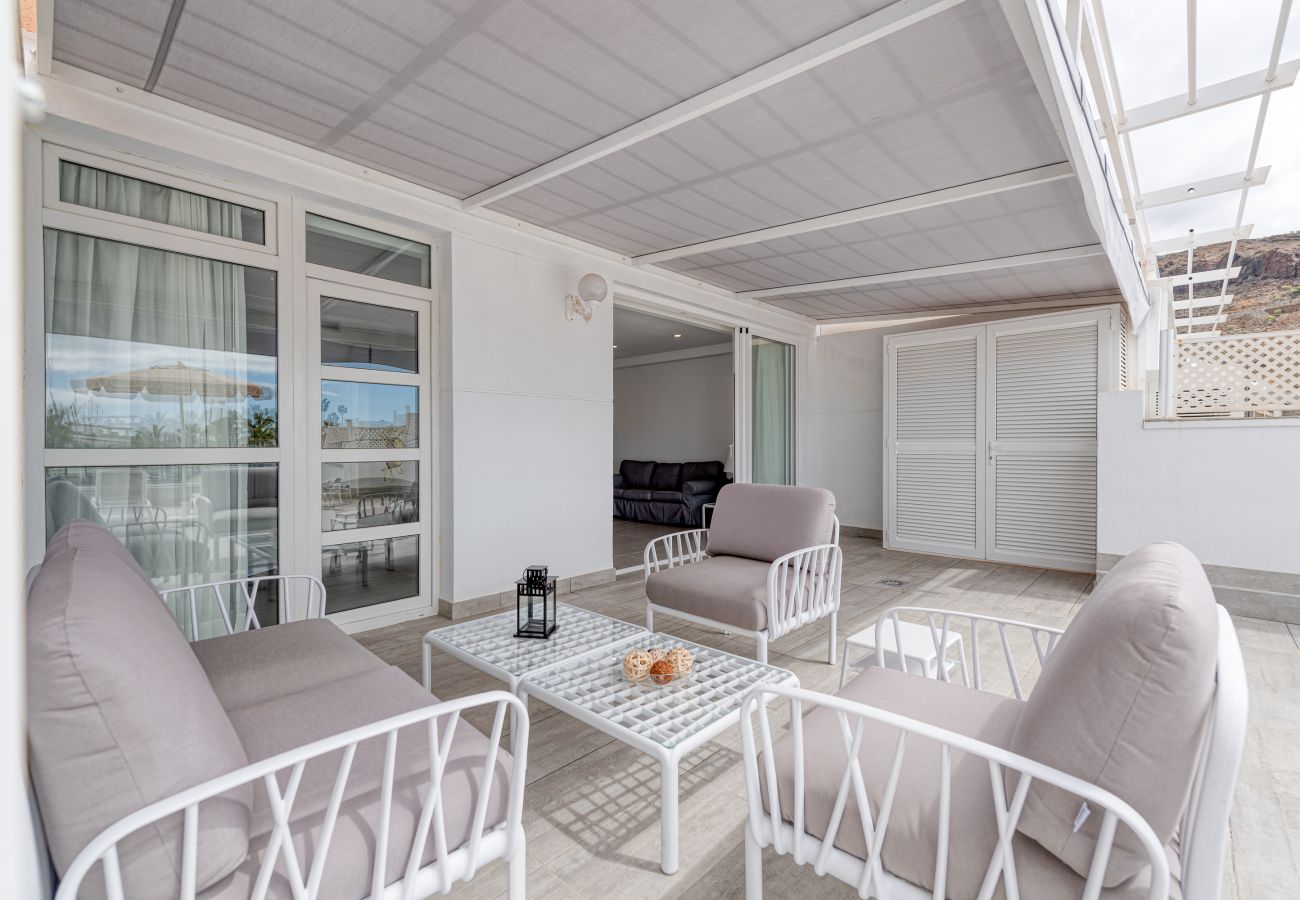 Ferienhaus in Mogán - Exclusive renovated at first line Mogan Beach