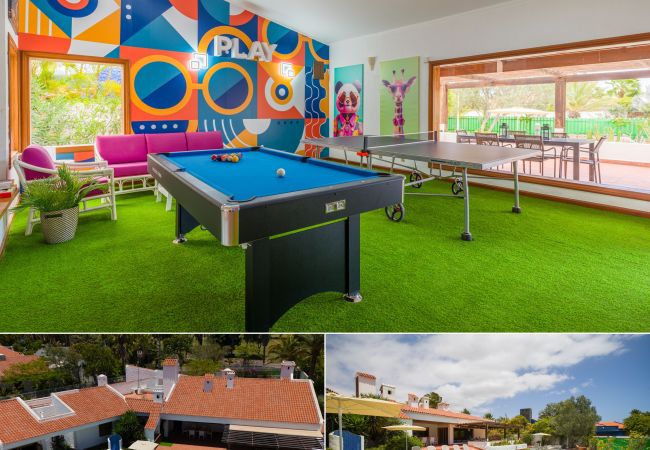 freistehendes Haus in San Bartolomé de Tirajana - Casa Gran Canaria – Privater beheizter Pool, Spielzimmer und Spielplatz