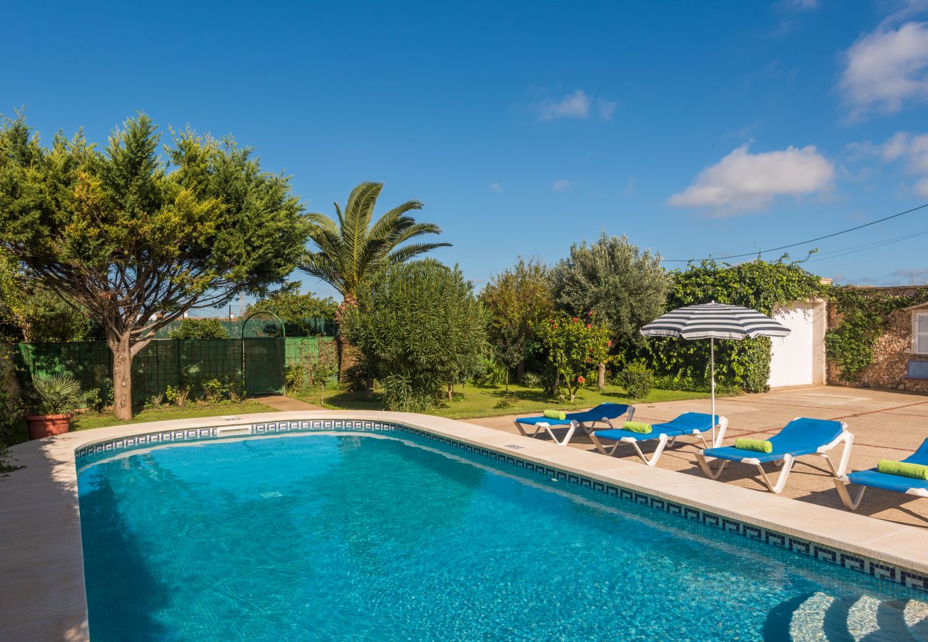 Private swimming pool of the villa Sa Canova in Menorca